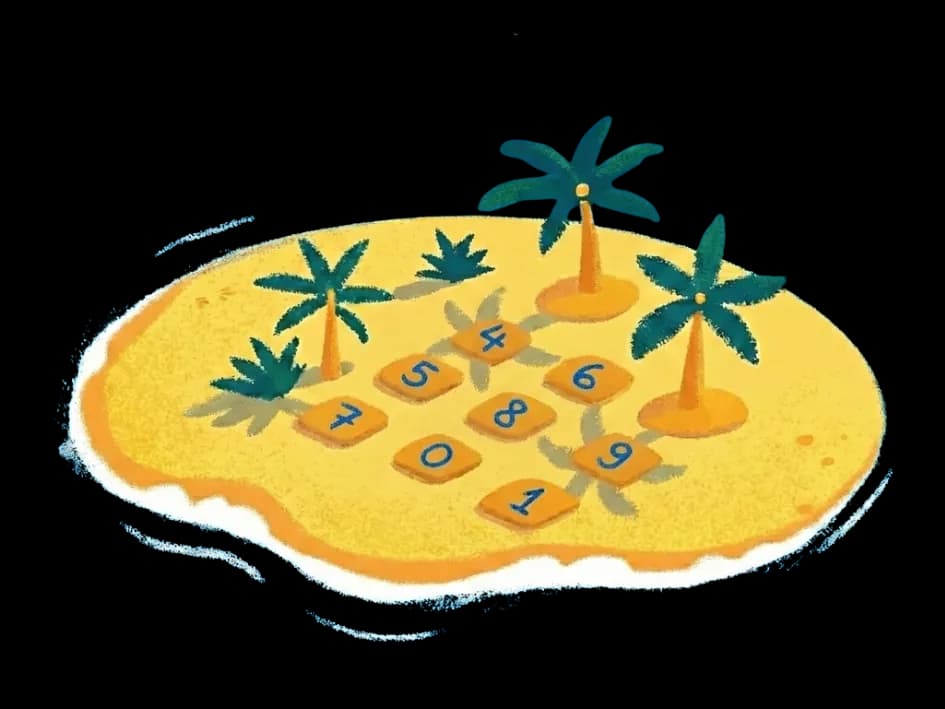 DOGTOR 的數學學習島嶼插畫